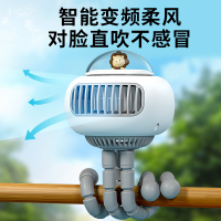 讯迪婴儿车小风扇无叶便携式推车电扇宝宝儿童车usb充电八爪鱼水母儿童吹辅食宿舍办公室小型随身自行车