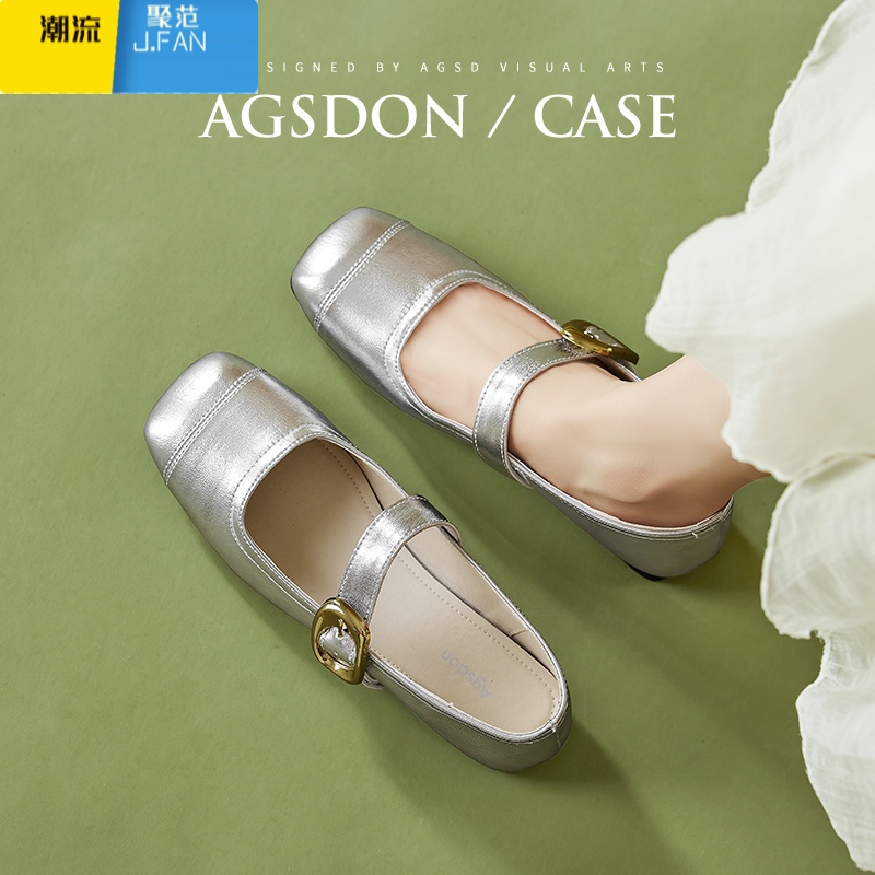 聚范黑色玛丽珍鞋女鞋2024新款夏季一字扣凉鞋法式赫本风软底浅口单鞋高清大图