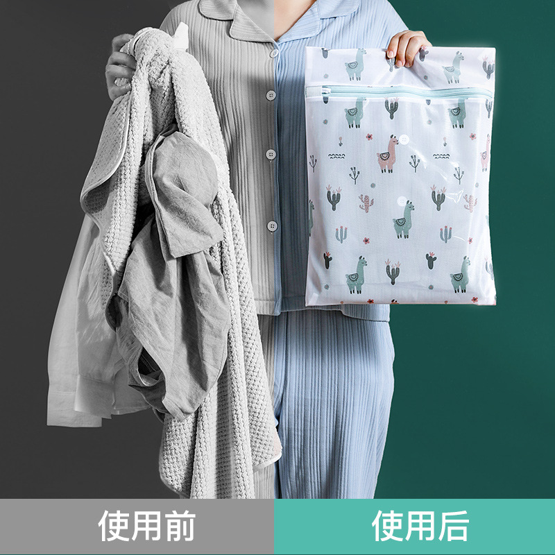 CCKO洗衣袋洗衣机专用家用毛衣内衣清洗网袋防变形过滤网加厚 仙人掌-70克细网 加大[60*60cm]6个高清大图