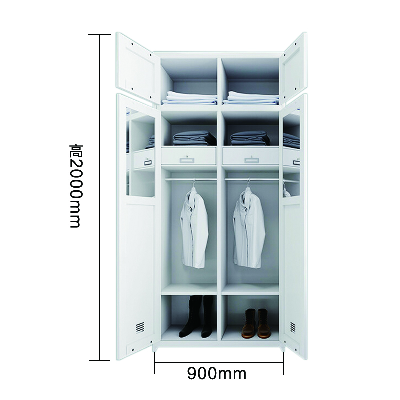 汉诺鑫威员工储物柜文件柜存放柜子更衣柜两门内务柜高清大图