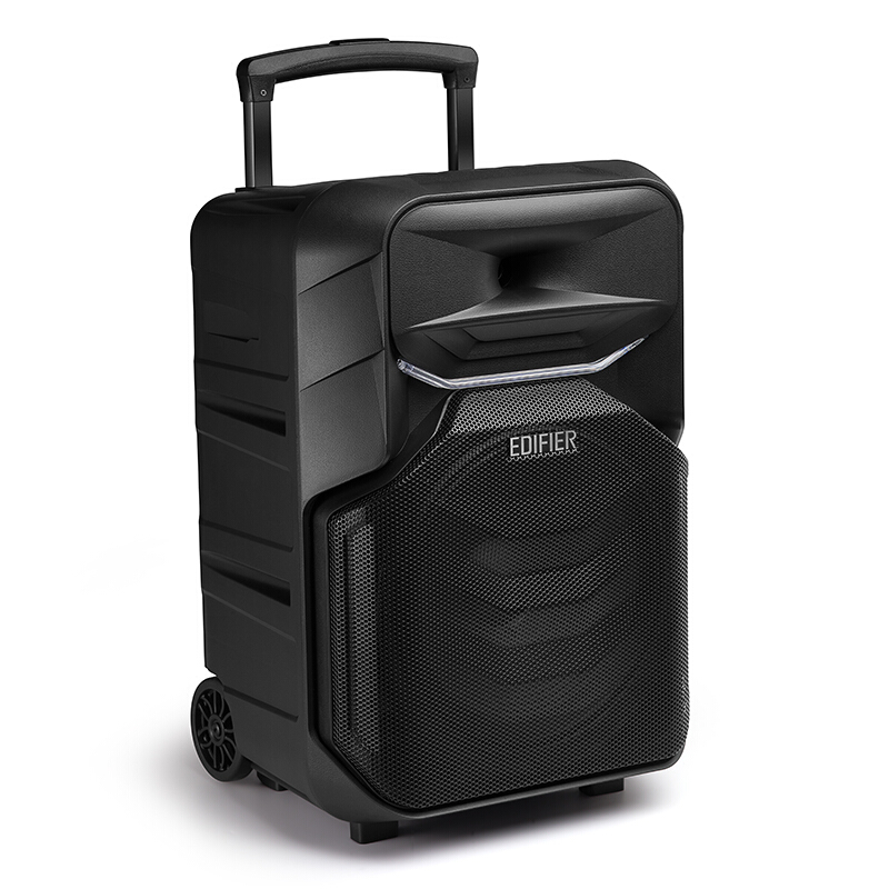 漫步者（EDIFIER）12英寸户外移动多媒体音箱广场舞音箱蓝牙拉杆音响便携音响黑色高清大图