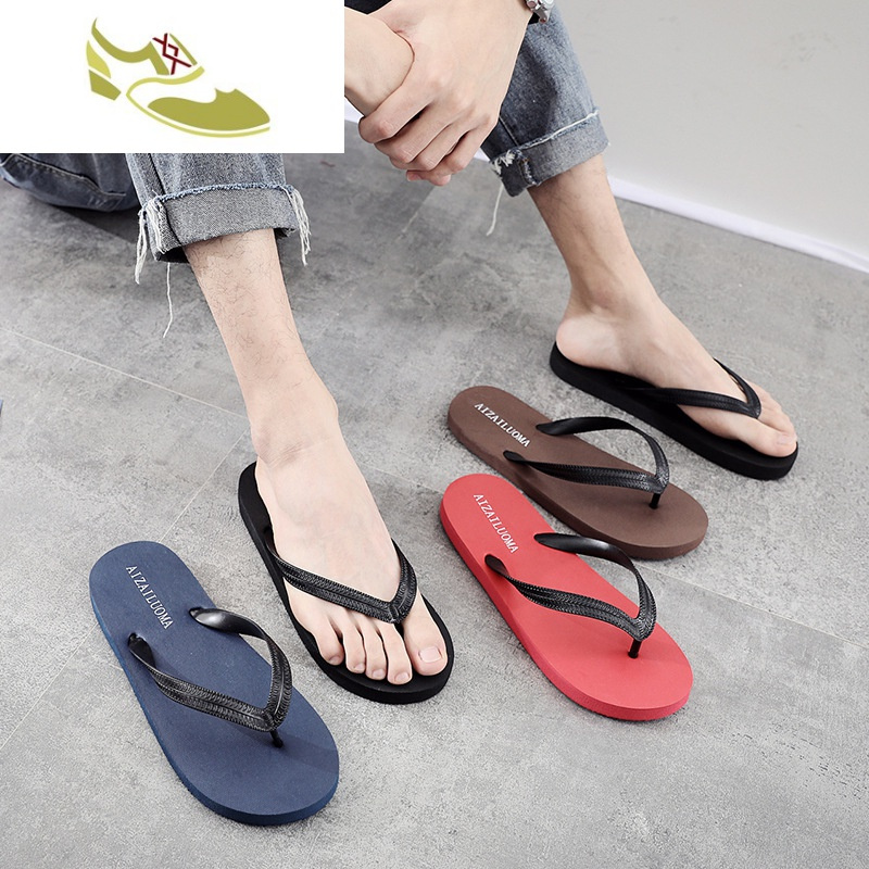 喻娄品牌个性人字拖男广东土豪防滑休闲夹脚凉拖鞋男士纯色简约时尚