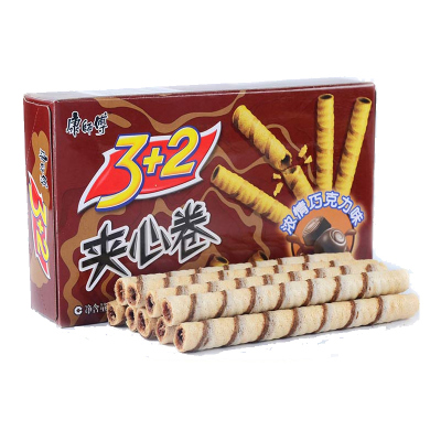 康师傅 3+2夹心蛋卷 浓情巧克力味 55g/盒