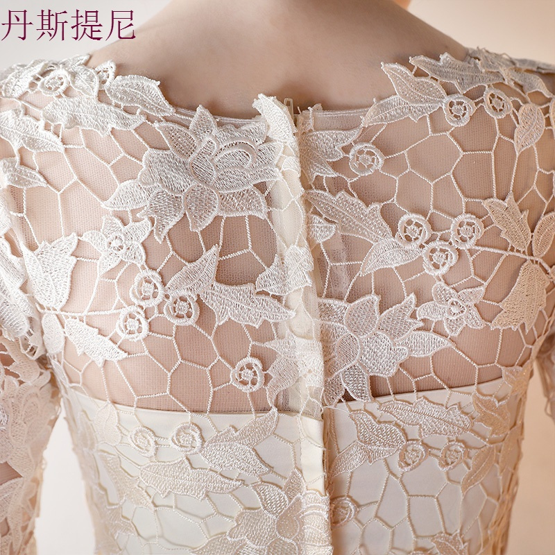 伴娘服姐妹裙2018新款夏季香槟色短款显瘦毕业小礼服宴会晚礼服女