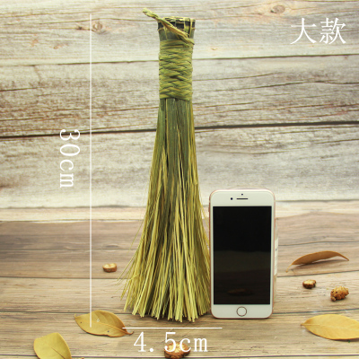 军绿色 竹制品手工竹编竹刷子铁锅刷子复古老式刷把 洗蒸笼筲箕簸箕 炊帚
