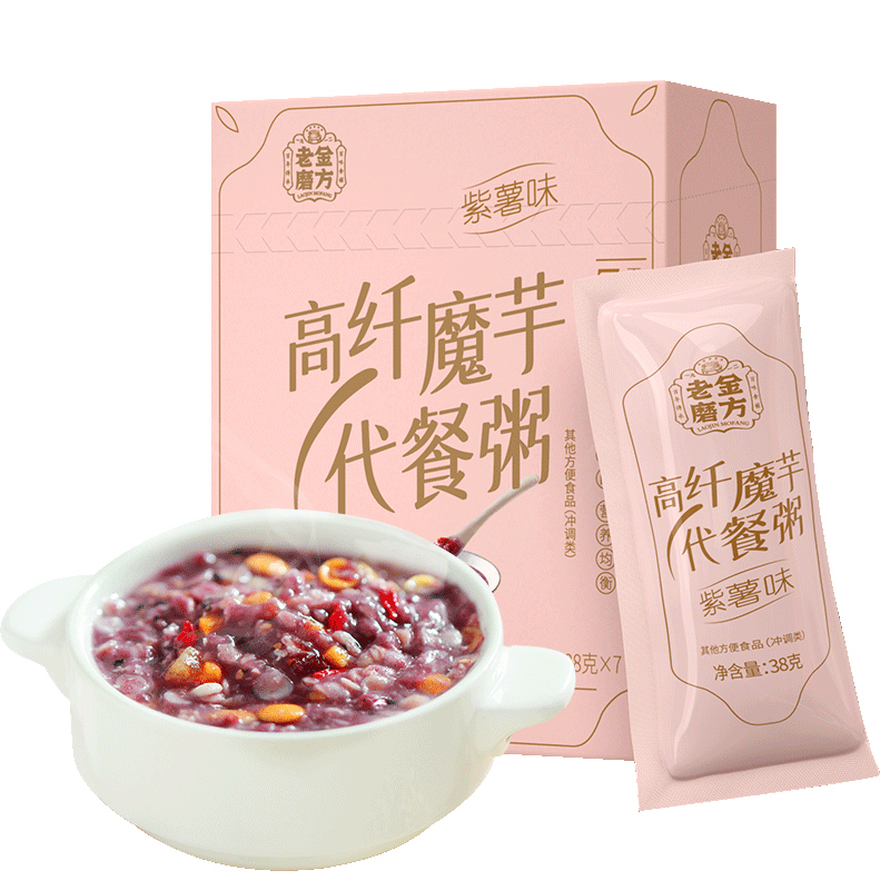 老金磨方 高纤魔芋代餐粥266g早餐懒人食品