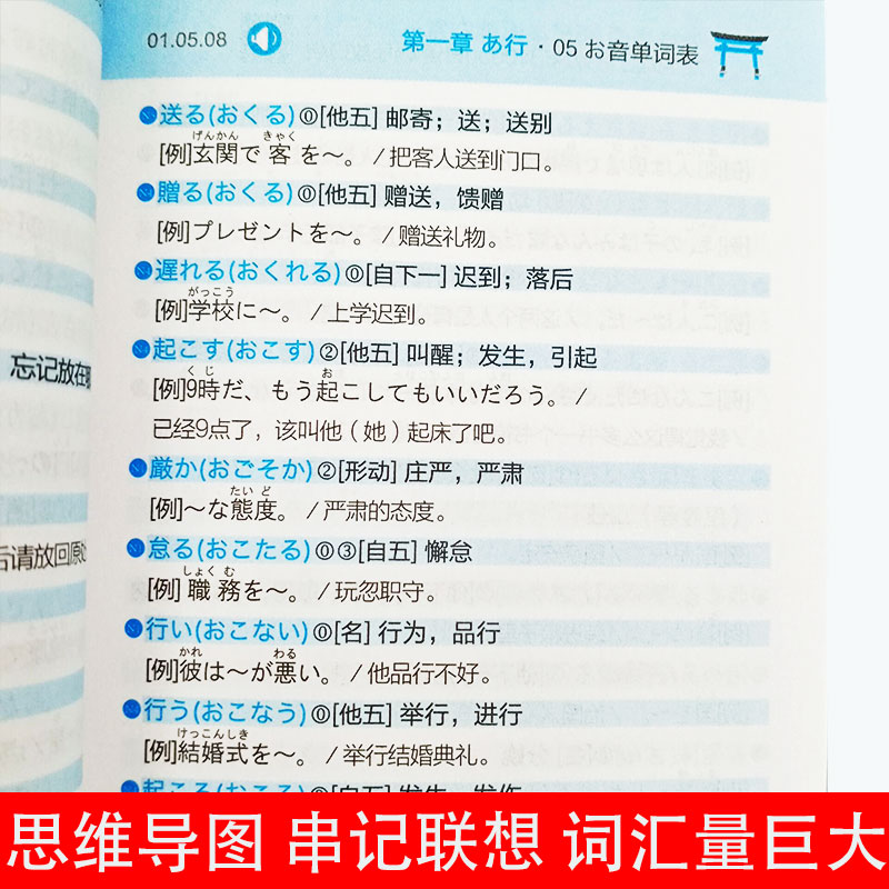 [正版]思维导图新日本语能力考试N1-N5文字词汇高效速记10000日语单词联想记忆口袋书日语书籍 入门自学随身背高考日高清大图