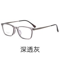 2021新款尚境近视眼镜时尚钛合金镜框男女通用复古商务全框眼镜 深透灰1.60(较薄)
