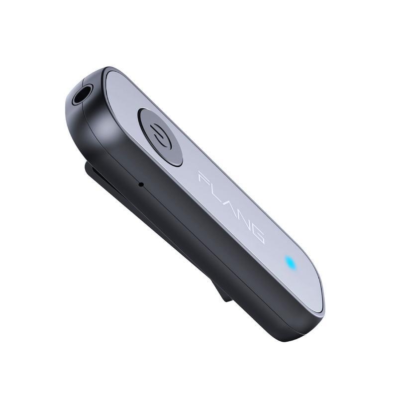 黑色 无线领夹式蓝牙耳机连接器5.0蓝牙接收器立体声大容量多功能车载