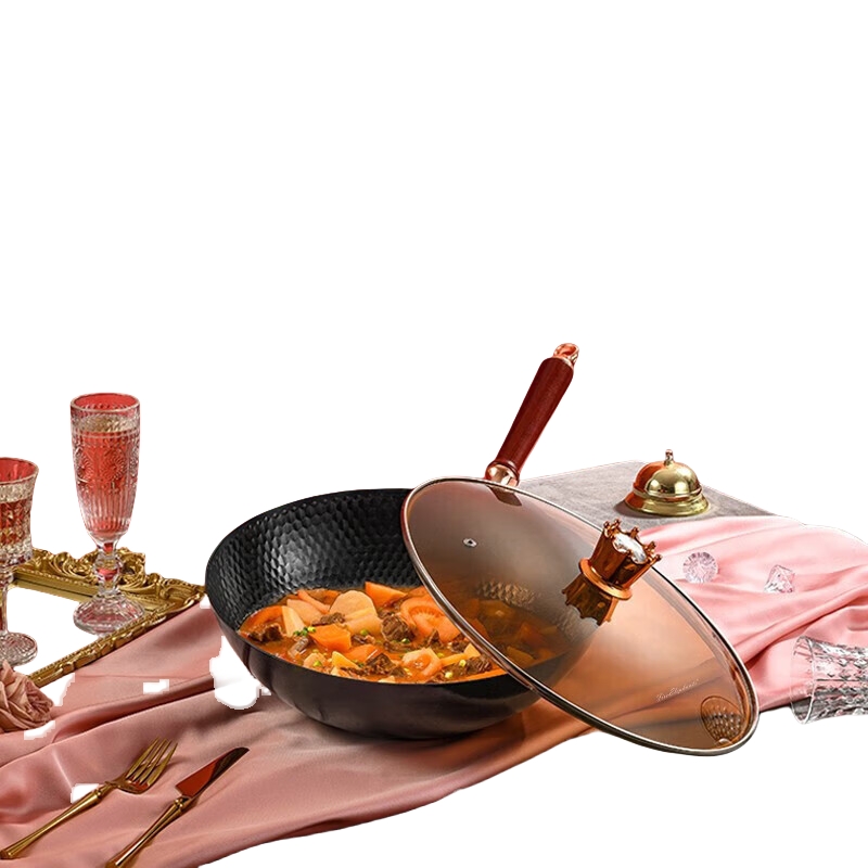 火象皇冠钛金真不锈炒锅32cm/个高清大图