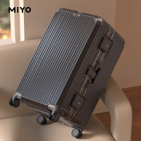 MIYO行李箱女2024新款大容量多功能铝框旅行拉杆密码皮箱子男28寸