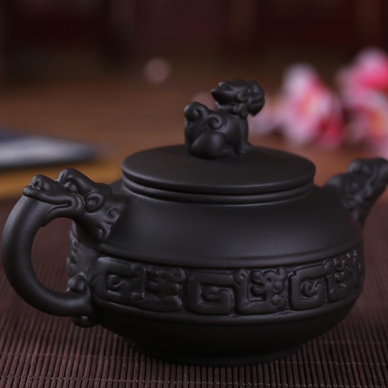 家柏饰(CORATED)茶壶紫砂壶功夫茶具全手工过滤小泡茶壶朱泥壶家用高清大图