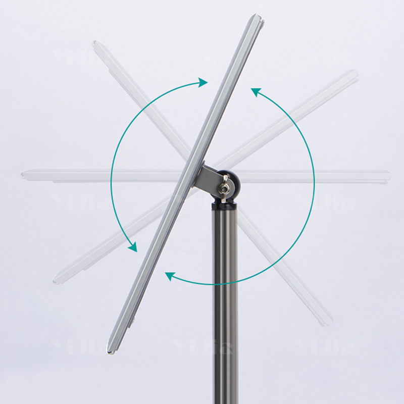 翌嘉YJ5011528 A4立牌指示牌酒店导向牌立式广告牌指引牌落地展示牌 金色圆角高清大图