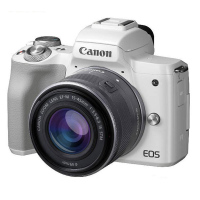 佳能(Canon) EOS M50白 (15-45mm+55-200mm )数码微单相机 双镜头套装 约2410万像素