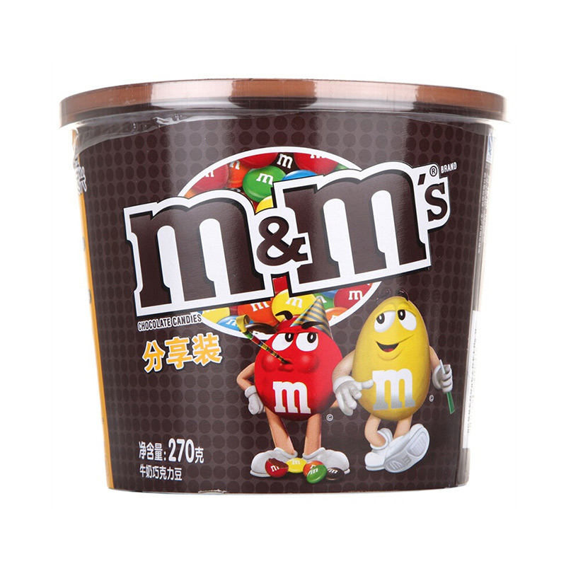 德芙m&m’s妙趣畅享牛奶巧克力豆碗装270g