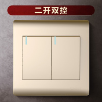正泰开关插座面板7Z香槟金色单一开单控16A空调五孔插座暗装86型