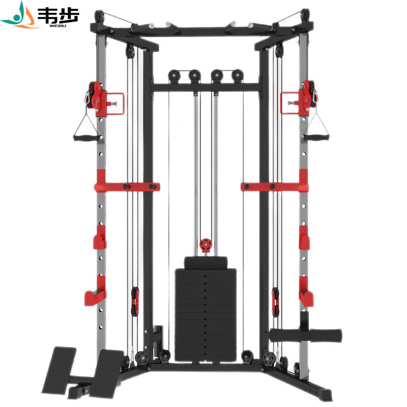 韦步小飞鸟龙门架综合训练器家用室内家庭多功能健身器材卧推深蹲架豪华款+1.8米杠铃杆+60KG杠铃片