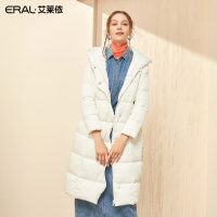 艾莱依2019冬季新款经典简约风超轻薄羽绒服女中长款