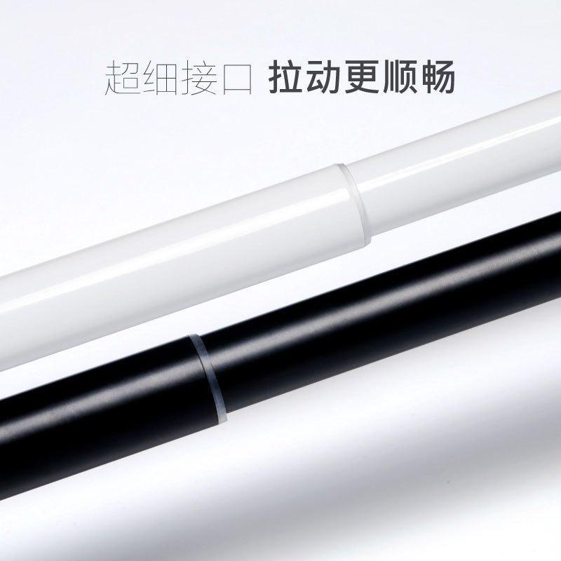 免打孔浴帘杆伸缩杆直杆型卧室窗帘杆卫生间帘杆晾衣杆黑色撑杆
