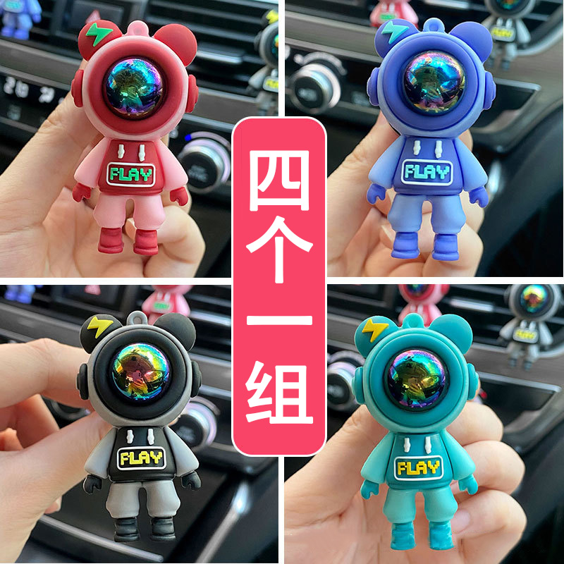 传枫2个装车载出风口太空人香薰片 空调口香水 车内装饰用品CF-5233高清大图