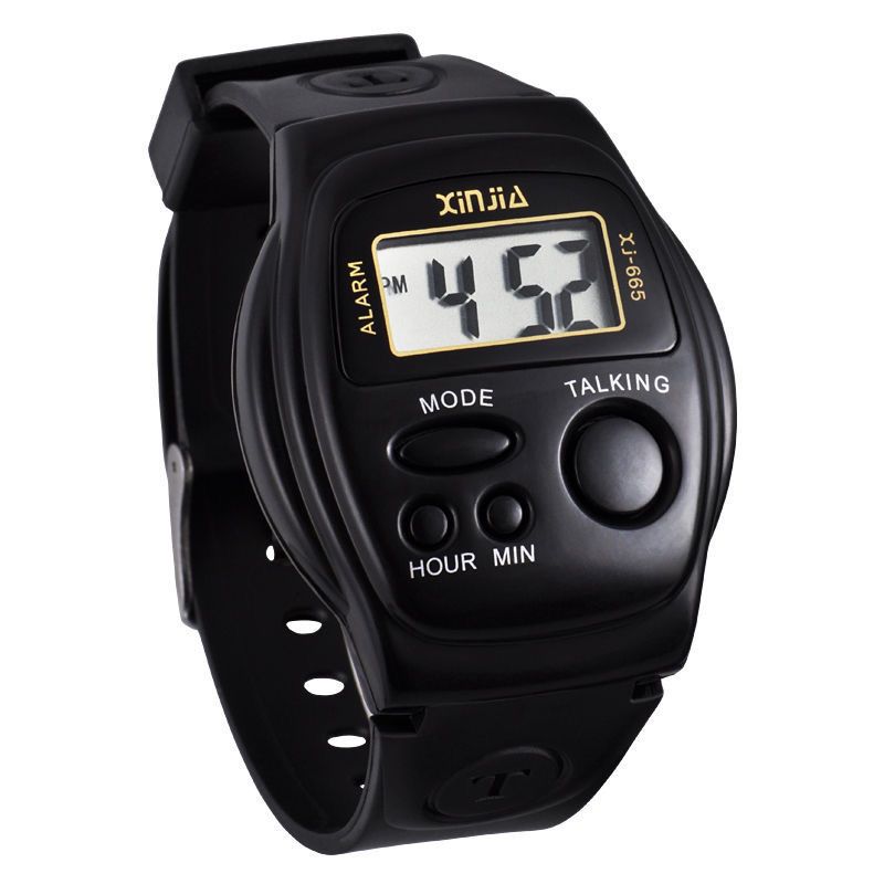 xinjia电子盲人表中老年人中文一键报时表整点报时讲话手表662报时表2