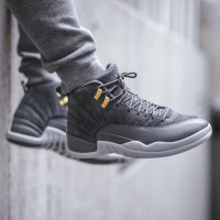 AIR Jordan12 乔12【美国直邮正品】Bordeaux AJ12乔丹波尔多酒红本色灰麂皮金扣篮球鞋