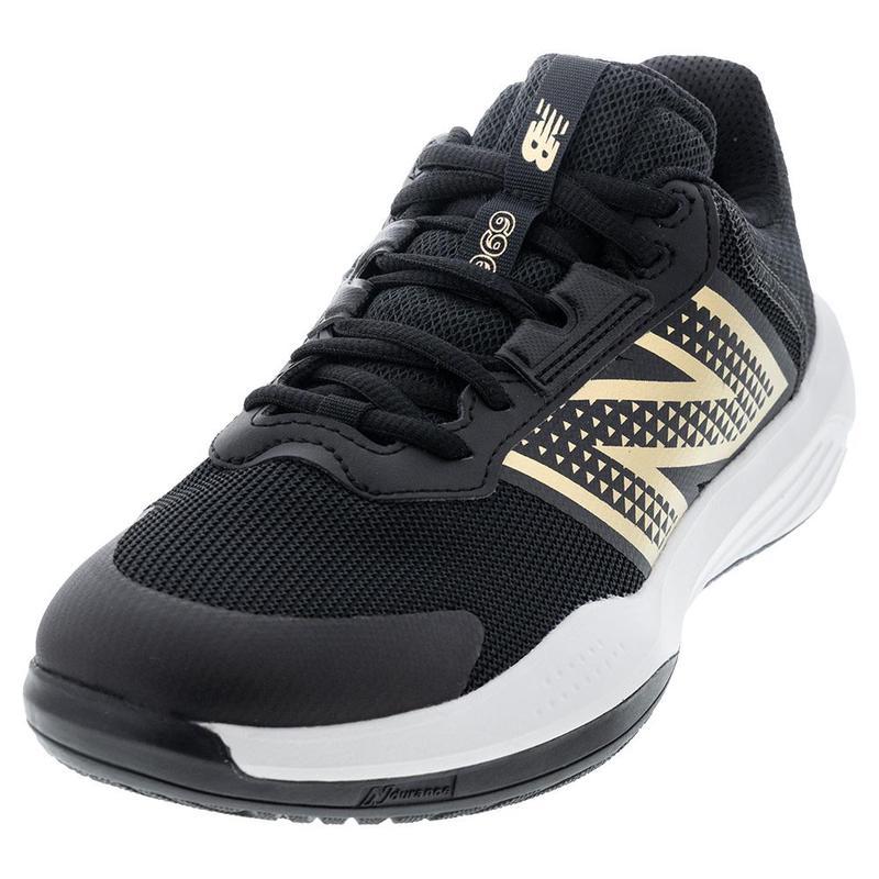 新百伦(New Balance)NewBalance女款网球鞋轻便透气B宽度黑白色运