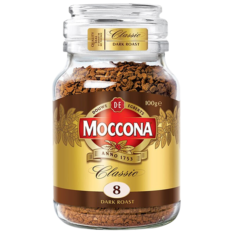 摩可纳Moccona 经典8号深度烘焙冻干速溶咖啡 无蔗糖黑咖啡 100g