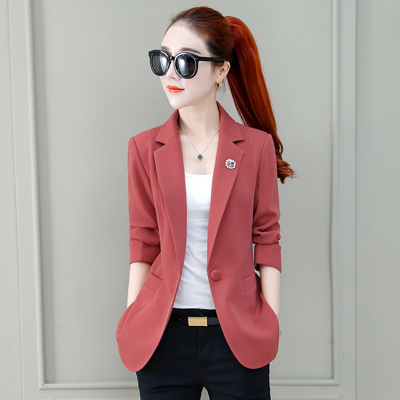 小样传奇小西装外套女春秋2021新款韩版气质百搭一粒扣网红西服上衣潮