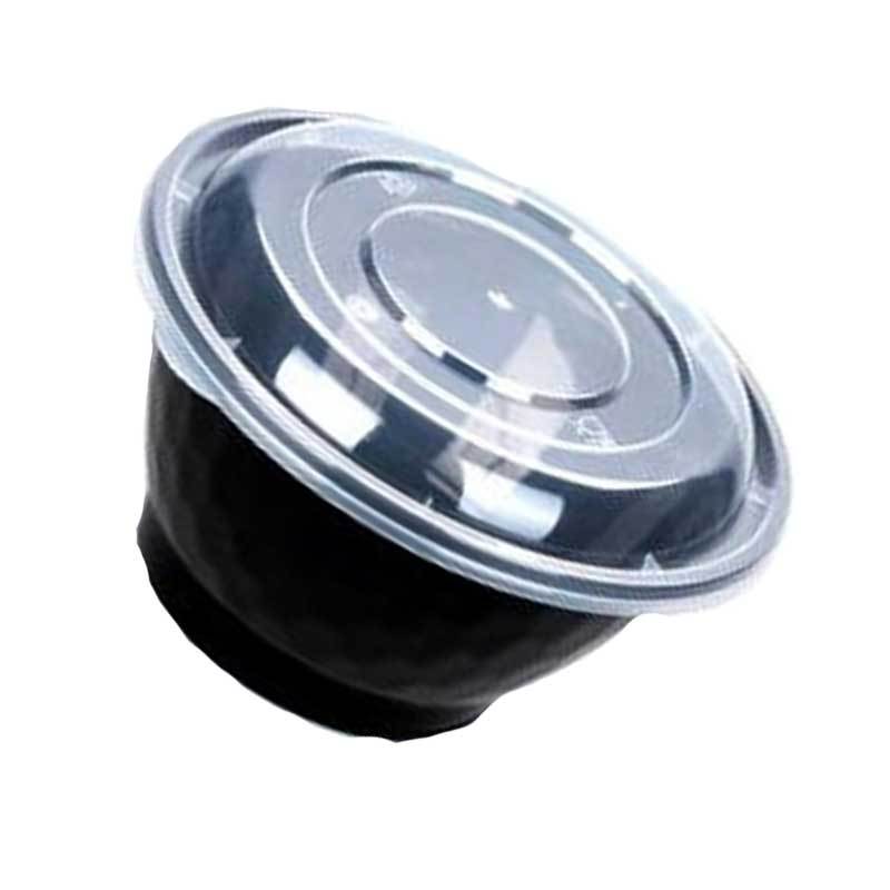 儵忽 一次性黑色圆形密封盖打包小盒 RY-50 1500ml 150套/ 1箱高清大图