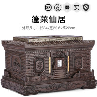 恒德黑檀木骨灰盒实木男女寿盒棺材顺丰殡葬用品 蓬莱仙居【黑檀木】男女通用