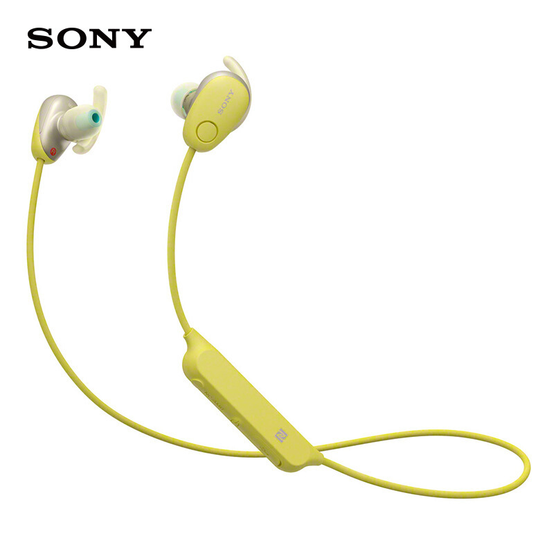 Sony/索尼 WI-SP600N 降噪无线蓝牙运动防水耳机 黄色