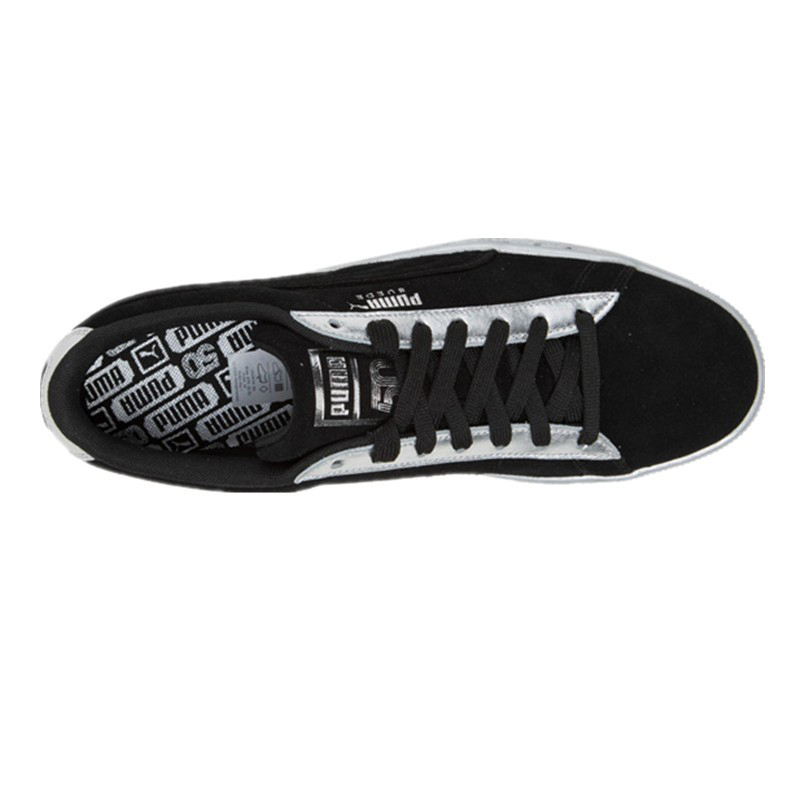 彪马(Puma)Suede Classic黑银金标绒面低帮运动休闲板鞋36739703
