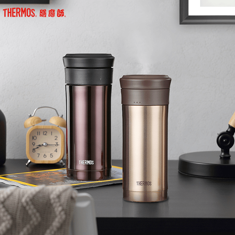 膳魔師(THERMOS)保温杯TCMK-350带茶漏泡茶杯350ML水杯304不锈钢膳魔师车载办公商务不锈钢色SBK通用高清大图