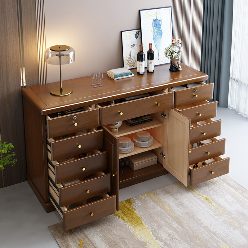 青木川 简约现代实木五斗柜六斗橱主卧室客厅卧室房间家用书房收纳储