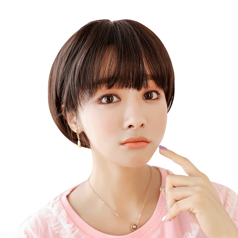 新款假发女短发空气刘海o波波头逼真化纤假发头套