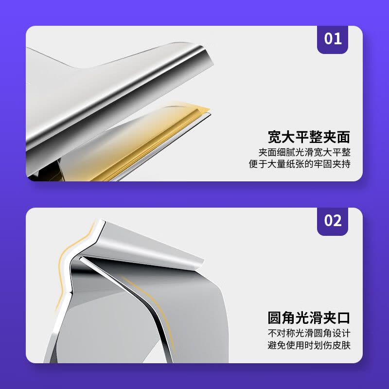 得力 9533 山形铁票夹 76mm 4只/包 (包)图片