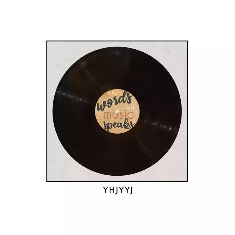 欧式音乐钢琴吉他乐器装饰画音乐舞蹈艺术教室装饰挂画 07款992 30*30cm 无框挂画黑变 质感布纹膜