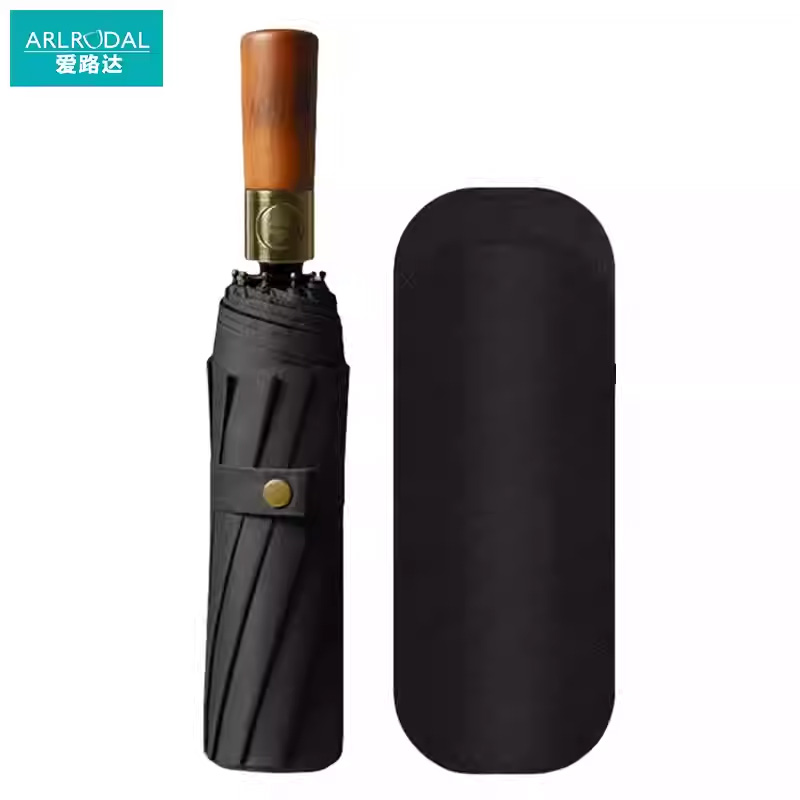 爱路达 商务雨伞三折自动伞+伞袋12骨 ALT9/把高清大图