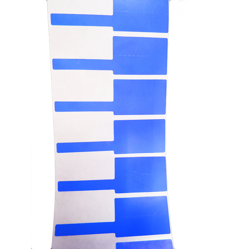 开仰 线缆标签不干胶标签纸38*25+40mm/500片/卷 蓝色(单位:卷)