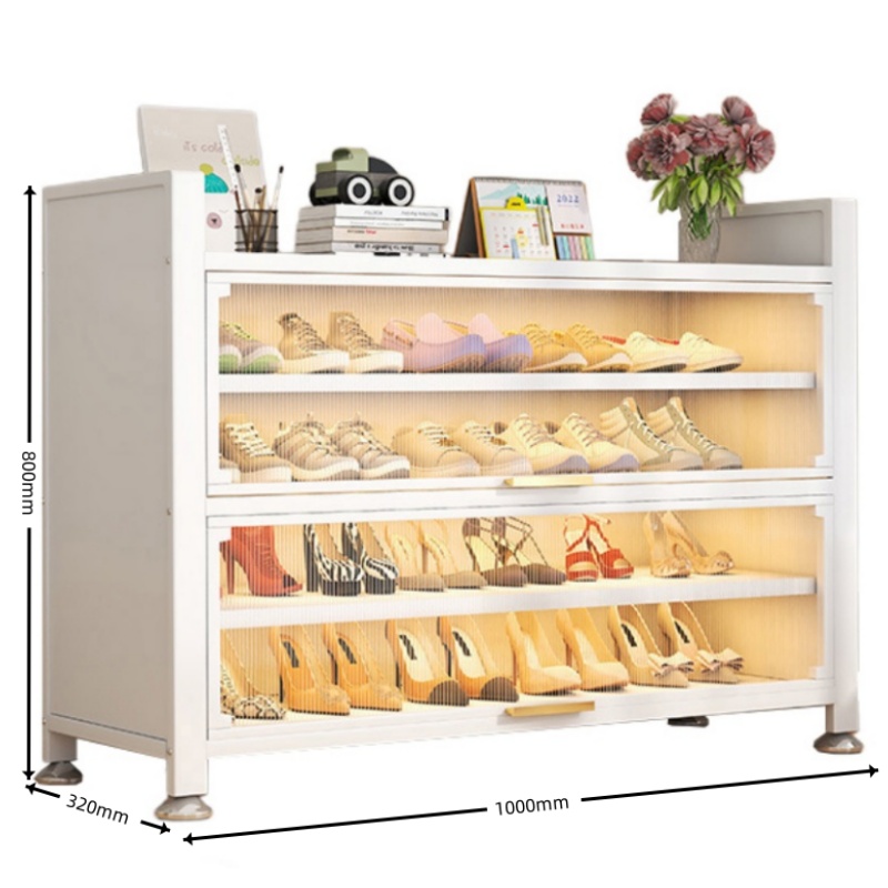 攸形鞋柜五层100*32*80cm个高清大图