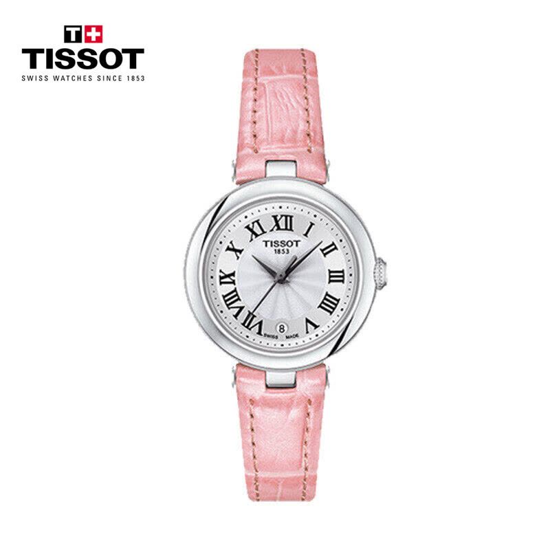 天梭(TISSOT)瑞士手表 天梭女表小美人系列皮带石英女士时尚腕表送女友T126.010.16.013.01图片
