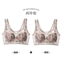 大码蕾丝妈妈文胸无钢圈聚拢防下垂内衣女美背心式薄款文胸罩