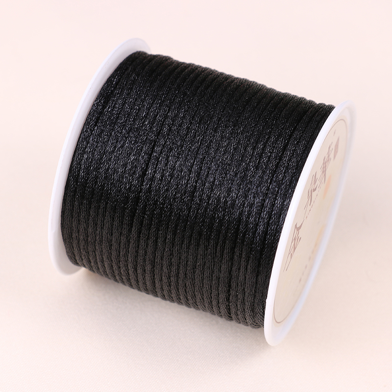 号线韩国丝线手工编织手链项链红绳手绳吊坠线diy材料 jing ping 黑色