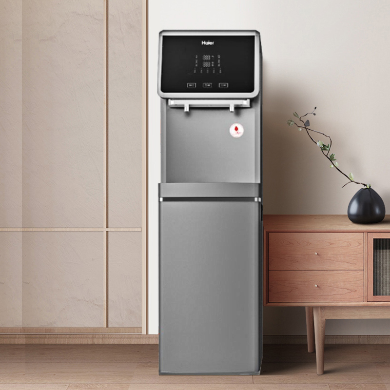 海尔(Haier)商用立式饮水机富锶矿泉水反渗透加热净饮一体机 HLZR75A-2L 四级精滤 UV抑菌 适合办公室