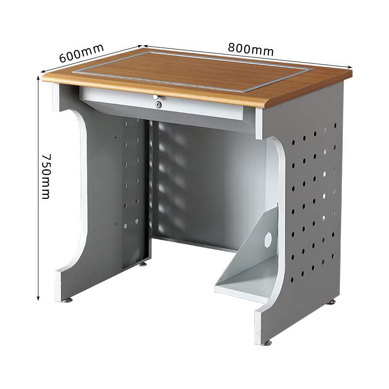 臻远ZY4012434隐藏式翻转电脑桌培训桌教室机房多媒体学习桌办公桌D款单人位高清大图