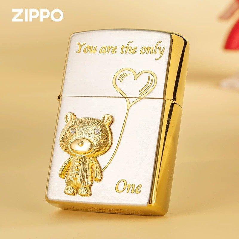 ZiPPO之宝打火机 永恒的唯一-金 ZBT-3-165a zippo煤油防风打火机