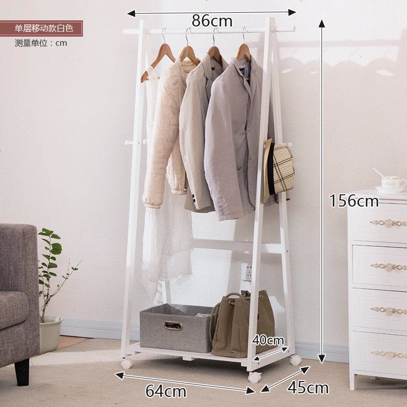 创意衣帽架实木落地卧室简易挂衣架落地衣架简约现代衣服架子图片