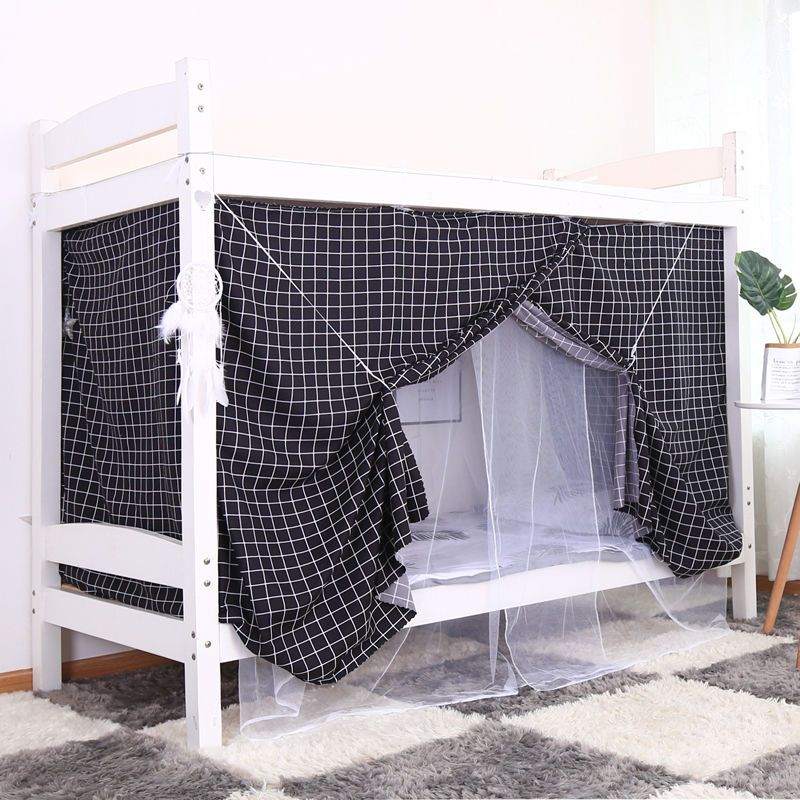 蚊帐宿舍大学生床帘布一体式封闭式上铺下铺遮光寝室