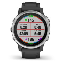 佳明（GARMIN）Fenix6S光学心率GPS手表登山跑步骑行游泳滑雪冲浪户外腕表（运动版银黑色中文版）